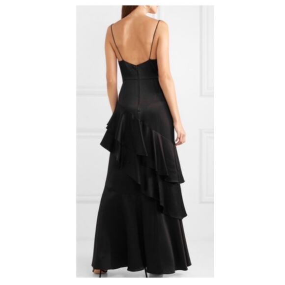 Alice + Olivia Lauralei High Low Dress/Gown in Black. - Picture 2 of 8